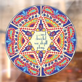 Vinilos Para Cristales Hanukkah Dreidel Vamos A Jugar A La Ventana