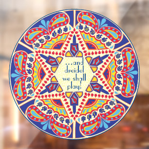 Vinilos Para Cristales Hanukkah Dreidel Vamos A Jugar A La Ventana