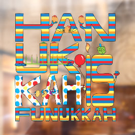 Vinilos Para Cristales Hanukkah es Funukkah Window Cling