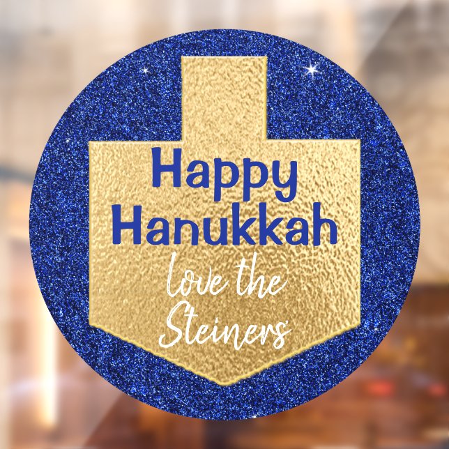Vinilos Para Cristales Hanukkah Gold Dreidel Window Cling (Hoja 2)