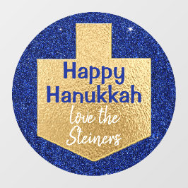 Vinilos Para Cristales Hanukkah Gold Dreidel Window Cling