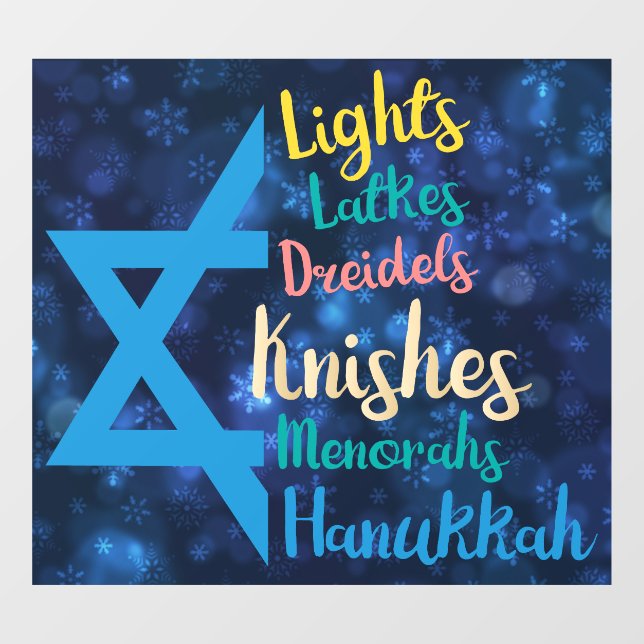 Vinilos Para Cristales Hanukkah Window Cling (Hoja)