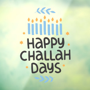 Vinilos Para Cristales Happy Challah Days Menorah