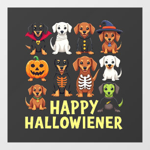Vinilos Para Cristales Happy Hallowiener Spooky Halloween Dog Weiner