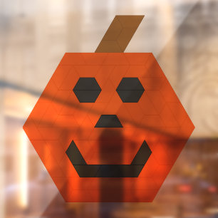 Vinilos Para Cristales Happy Jack-o-Lantern Trapezoid Tile