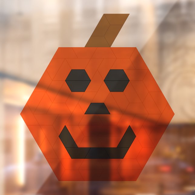 Vinilos Para Cristales Happy Jack-o-Lantern Trapezoid Tile (Hoja 2)
