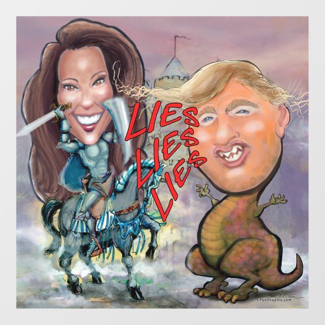 Vinilos Para Cristales Harris vs Trump (Hoja)