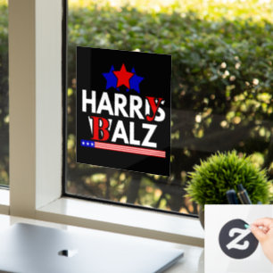 Vinilos Para Cristales Harris Walz 24 Harry Balz 2024 Meme Democratics
