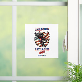 Vinilos Para Cristales Harris Walz Childless Cat Ladies une Hero Cat