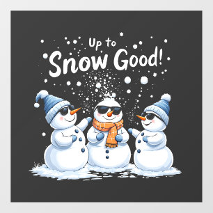 Vinilos Para Cristales Hasta la nieve, buenos Navidades de Snowman