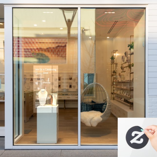 Vinilos Para Cristales Hearts White Weddings Celebrating Love Romance (Ventana de la tienda)