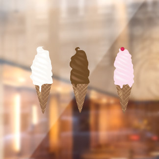 Vinilos Para Cristales Helado Cream Parlor Cones Ventana Cling