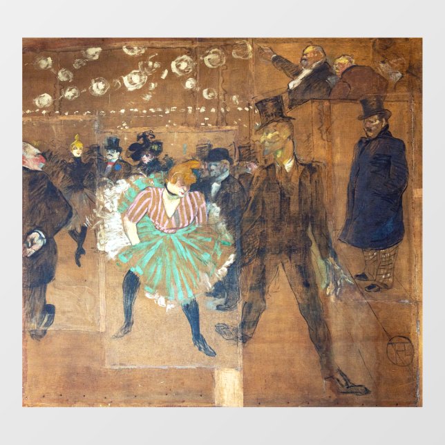 Vinilos Para Cristales Henri de Toulouse-Lautrec - Danza en la Roque (Hoja)