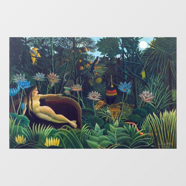 Vinilos Para Cristales Henri Rousseau - El sueño / Le Reve (Hoja)