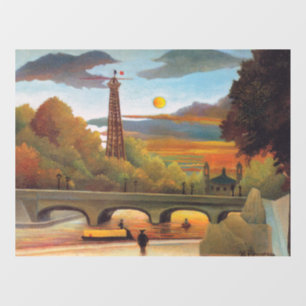 Vinilos Para Cristales Henri Rousseau - Seine y la Torre Eiffel en Sunset