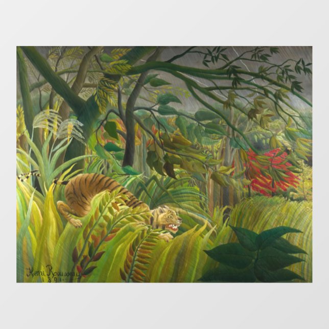 Vinilos Para Cristales Henri Rousseau - ¡Sorprendido! (Hoja)