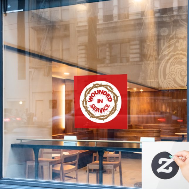 Vinilos Para Cristales Herido en servicio (Ventana de cafetería)