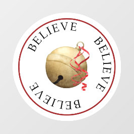 Vinilos Para Cristales Hermosa Belleza CREE Campana de Jingle sobre Navid