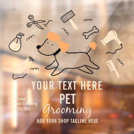 Vinilos Para Cristales Herramientas de aseo personalizadas para mascotas 