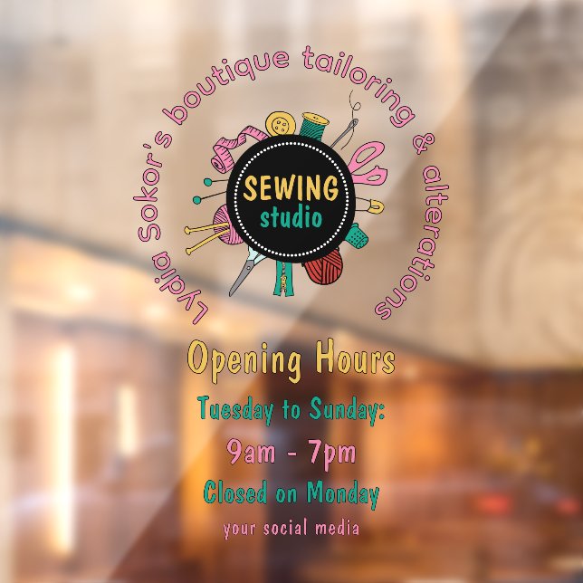 Vinilos Para Cristales Herramientas de costurera personalizadas Código QR (Hoja 2)