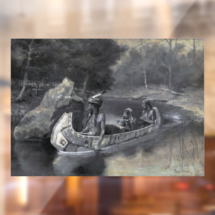 Vinilos Para Cristales Hiawatha Indian Canoe Ojibwe o líder iroqués