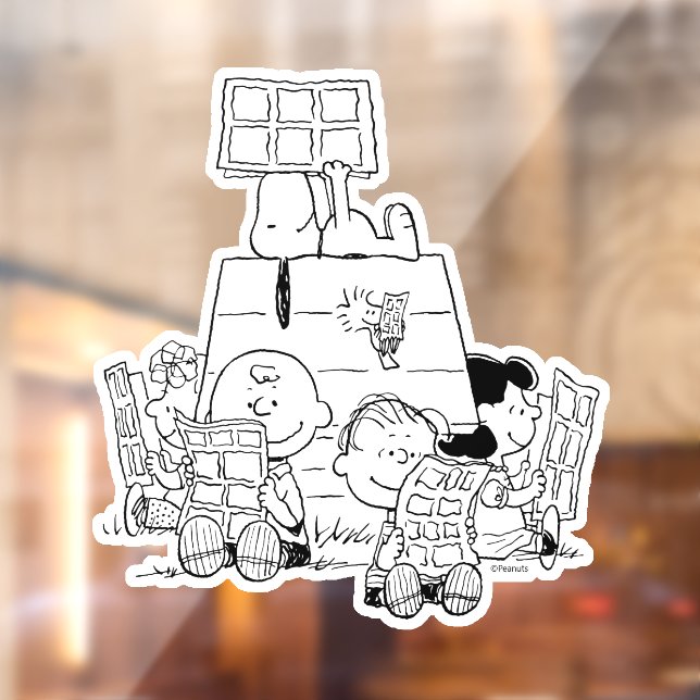 Vinilos Para Cristales Historietas de lectura de juegos de maní (Hoja 2)