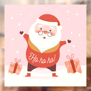 Vinilos Para Cristales Ho Ho Ho Santa 