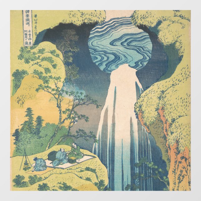 Vinilos Para Cristales Hokusai Amida cae cascada (Hoja)