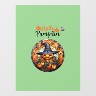 Vinilos Para Cristales Hola Espantosa Calabaza de Halloween