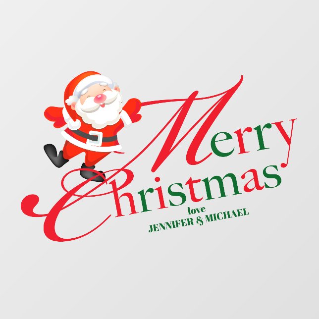 Vinilos Para Cristales Holiday Custom Text Merry Christmas (Hoja)