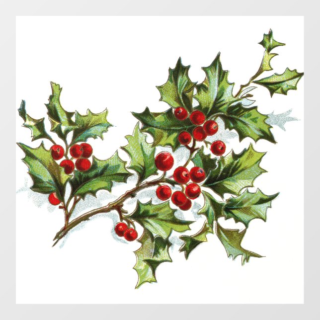 Vinilos Para Cristales Holly Berries 001 por JAMFoto (Hoja)
