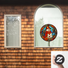 Hombre de Nieve Sonriente de Invierno Floral Vidri