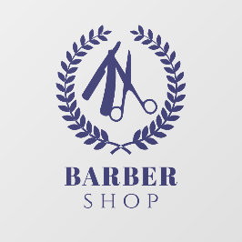 Vinilos Para Cristales Hombres salón logotipo simple personalizado nombre