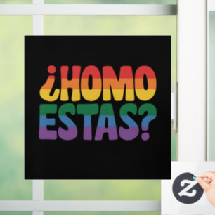 Vinilos Para Cristales Homo Estas Divertido Español Mexicano Aliado Gay L