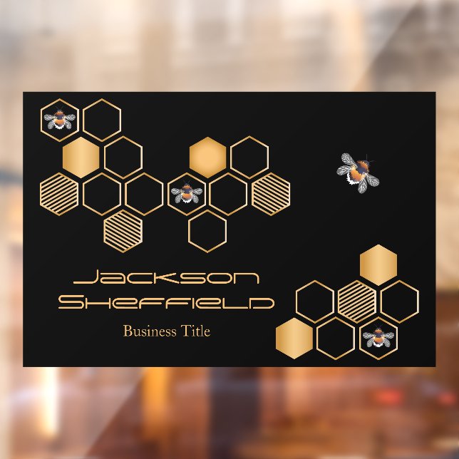 Vinilos Para Cristales Honeycomb Y Abejas (Hoja 2)