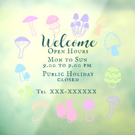 Vinilos Para Cristales Hongo Colorido