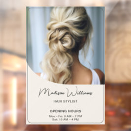 Vinilos Para Cristales Horario de apertura de la peluquería