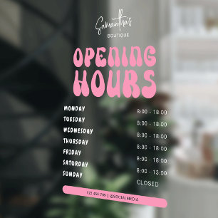 Vinilos Para Cristales Horario de apertura de la tienda de salón de belle