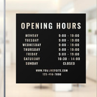 Horario de Apertura de Negocios Modernos Minimalis