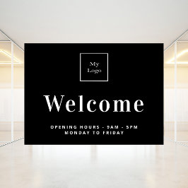 Vinilos Para Cristales Horario de apertura del logotipo de la empresa en 