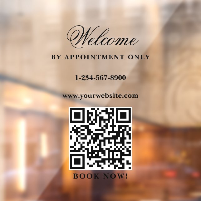 Vinilos Para Cristales Horario de apertura Solo cita previa Elegante (Hoja 2)