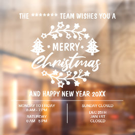 Vinilos Para Cristales Horario de Navidad empresa