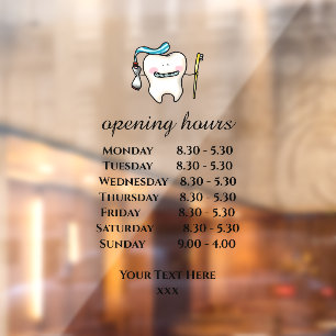 Vinilos Para Cristales horarios de apertura de odontología blanca