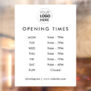 Vinilos Para Cristales Horarios de apertura Horas de apertura del logot