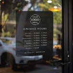 Vinilos Para Cristales Horarios de apertura | Horas de apertura del logot<br><div class="desc">Un sencillo logotipo de personalizado horario de apertura de negocios ventana de vinilo cling calal plantilla de señalización en un estilo minimalista moderno sobre un fondo negro. Esta plantilla versátil le permite diseñar fácilmente una lista de horarios de apertura de personalizados para su tienda, salón, restaurante, cafetería o cualquier otro...</div>