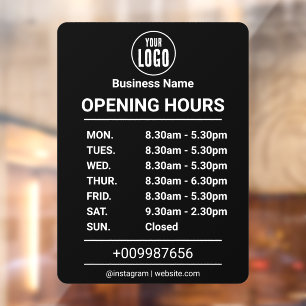 Vinilos Para Cristales Horarios de Apertura Horas de Apertura Logo Empr