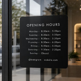 Vinilos Para Cristales Horarios de Apertura | Horas de Apertura Negocio N