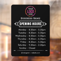 Horarios de Apertura | Logotipo de la Empresa Hora