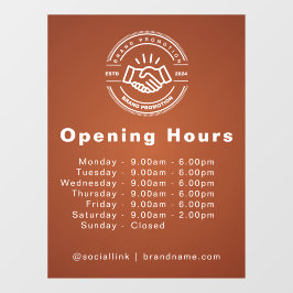 Vinilos Para Cristales Horarios de apertura Logotipo de la empresa Horas 