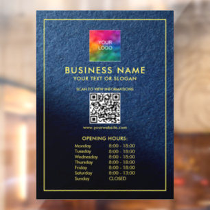 Vinilos Para Cristales Horas de apertura carga personalizada de su logoti